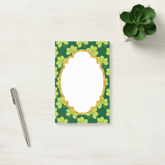 Post-it® Motif de trèfle vert (Bureau)