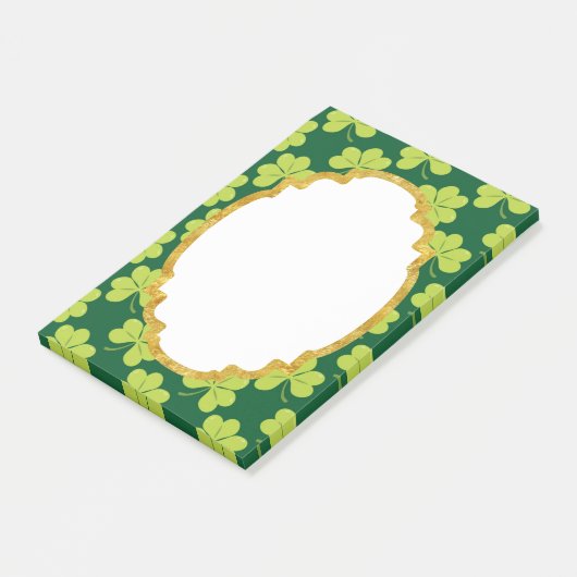 Post-it® Motif de trèfle vert (Incliné)