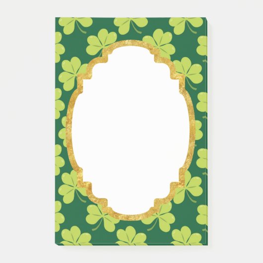 Post-it® Motif de trèfle vert (Devant)