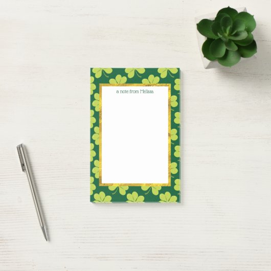 Post-it® Motif de trèfle vert (Bureau)