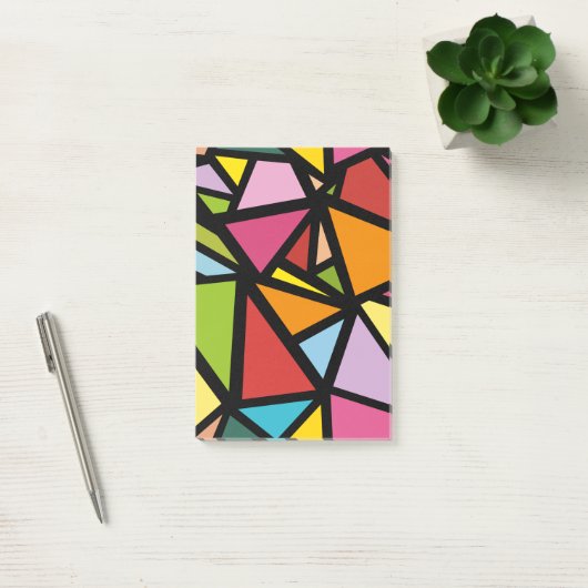 Post-it® Motif de triangles colorés 3 (Bureau)