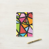 Post-it® Motif de triangles colorés 3 (Sur un bureau)