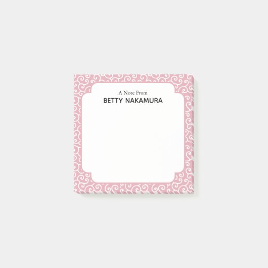 Post-it® Motif de vin japonais Pink Karakusa (Devant)