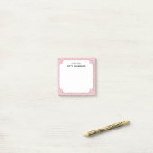 Post-it® Motif de vin japonais Pink Karakusa (Sur un bureau)