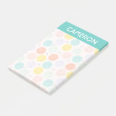 Post-it® Motif de visage joyeux souriant coloré (Incliné)