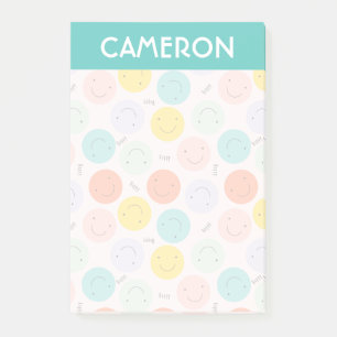 Post-it® Motif de visage joyeux souriant coloré