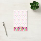 Post-it® Motif de zigzag rose tiré par la main (Bureau)