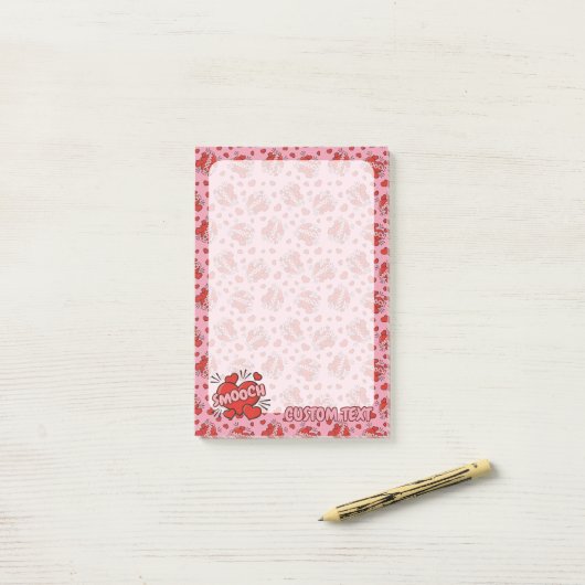 Post-it® Motif d'effet sonore de bande dessinée (Sur un bureau)