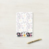 Post-it® Motif d'élégance avec des fleurs de narcisse (Sur un bureau)