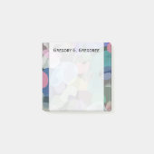 Post-it® Motif d'équilibrage multicouleurs Abstrait + nom p (Devant)