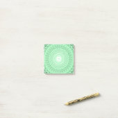 Post-it® Motif des cercles verts de printemps (Sur un bureau)