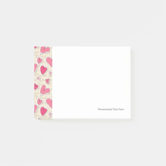 Post-it® Motif des coeurs (Devant)