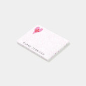 Post-it® Motif des coeurs roses du monogramme de l'infirmiè (Incliné)