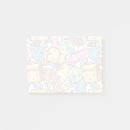 Post-it® Motif des fournitures scolaires (Devant)