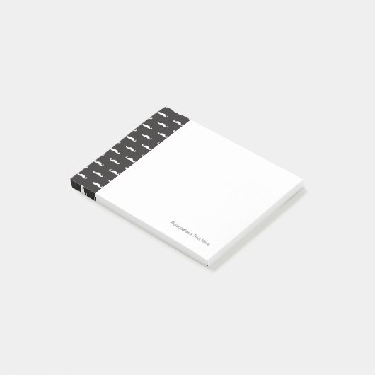 Post-it® motif des hipsters de Moustache (Incliné)