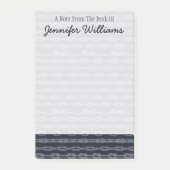 Post-it® Motif des noeuds marins| Ajouter votre nom (Devant)