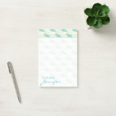 Post-it® Motif des vagues douces| Ajouter votre nom (Bureau)