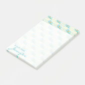Post-it® Motif des vagues douces| Ajouter votre nom (Incliné)