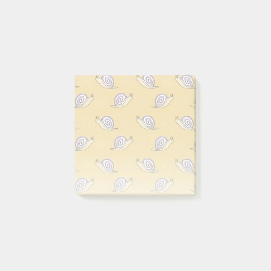 Post-it® Motif d'escargots et de torrents illustrés (Devant)