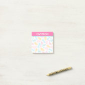 Post-it® Motif Dinosaur rose et Turquoise (Sur un bureau)