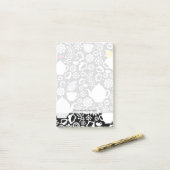 Post-it® Motif d'oiseaux et de tasses (Sur un bureau)