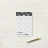 Post-it® Motif Doodle Sailboat| Ajouter votre nom (Sur un bureau)