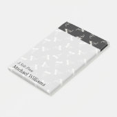 Post-it® Motif Doodle Sailboat| Ajouter votre nom (Incliné)