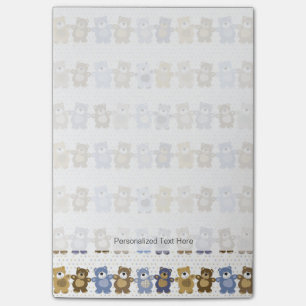 Post-it® motif d'un ours de nounours de jouet