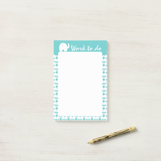 Post-it® Motif éléphant (Sur un bureau)