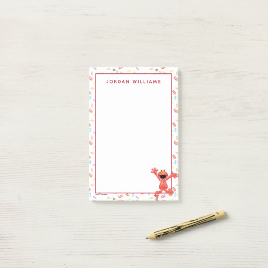 Post-it® Motif Elmo Crayon (Sur un bureau)