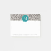 Post-it® Motif Empreinte de léopard tendance avec Aqua Mono (Devant)