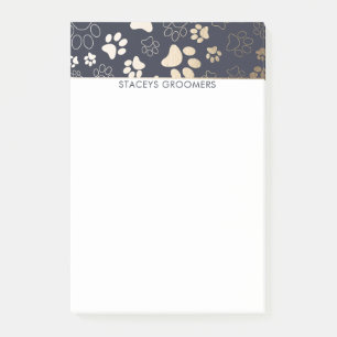 Post-it® Motif Empreinte de patte Gold Et Navy