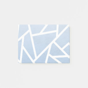 Post-it® Motif en mosaïque bleu pâle et blanc