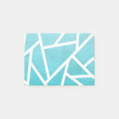 Post-it® Motif en mosaïque bleu-vert et blanc (Devant)