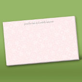 Post-it® Motif en mosaïque rose avec nom gris de script