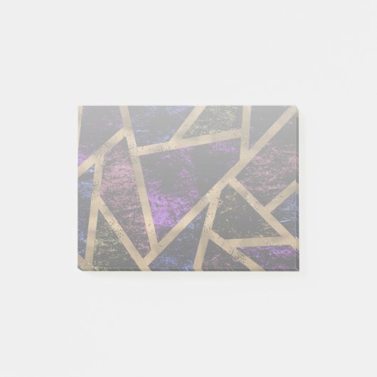 Post-it® Motif en mosaïque violet et or (Devant)