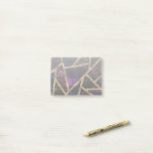 Post-it® Motif en mosaïque violet et or (Sur un bureau)