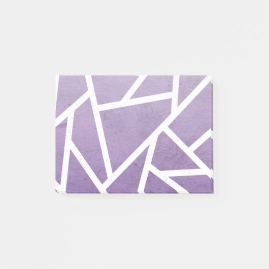 Post-it® Motif en mosaïque violette et blanche (Devant)