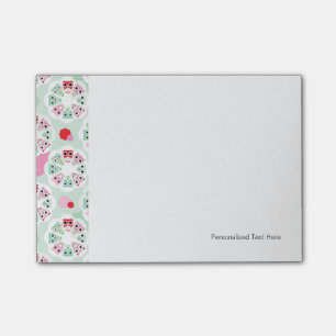 Post-it® motif en pastel d'arrière - plan de hibou de fleu