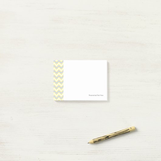 Post-it® Motif en pastel de Chevron (Sur un bureau)