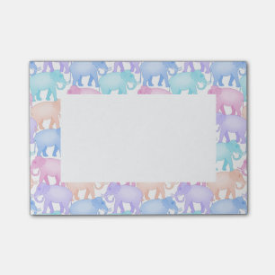 Post-it® Motif en pastel mignon et coloré d'éléphant