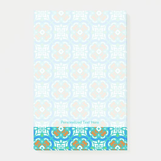 Post-it® Motif ethnique Turquoise (Devant)