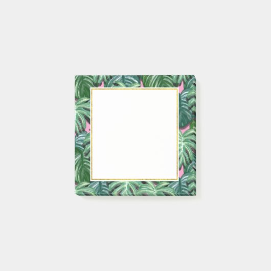 Post-it® Motif exotique Feuille tropical vert (Devant)