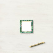 Post-it® Motif exotique Feuille tropical vert (Sur un bureau)