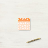 Post-it® Motif fantôme orange gribouillé (Sur un bureau)