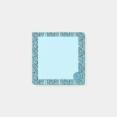 Post-it® Motif Feuille bleu Turquoise (Devant)
