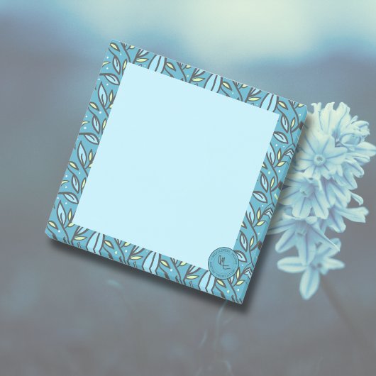 Post-it® Motif Feuille bleu Turquoise