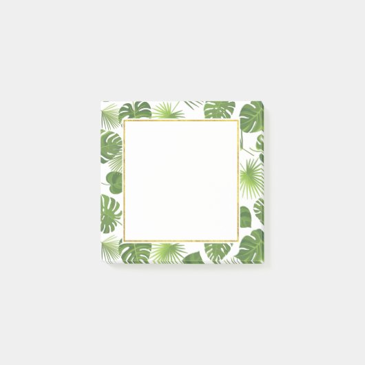 Post-it® Motif Feuille élégant Green Tropical (Devant)