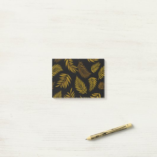 Post-it® Motif Feuille tropical 14 (Sur un bureau)