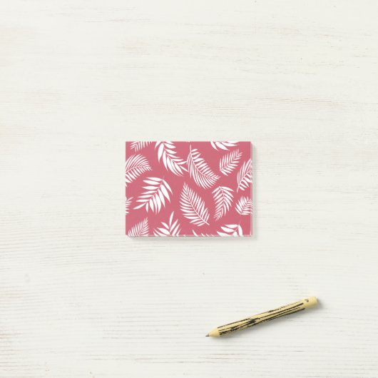 Post-it® Motif Feuille tropical 8 (Sur un bureau)